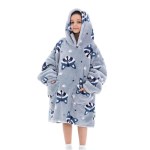 Oversized fleecy home-wear kid's hoodie