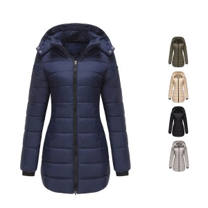 Slim fit hooded women's winter jacket