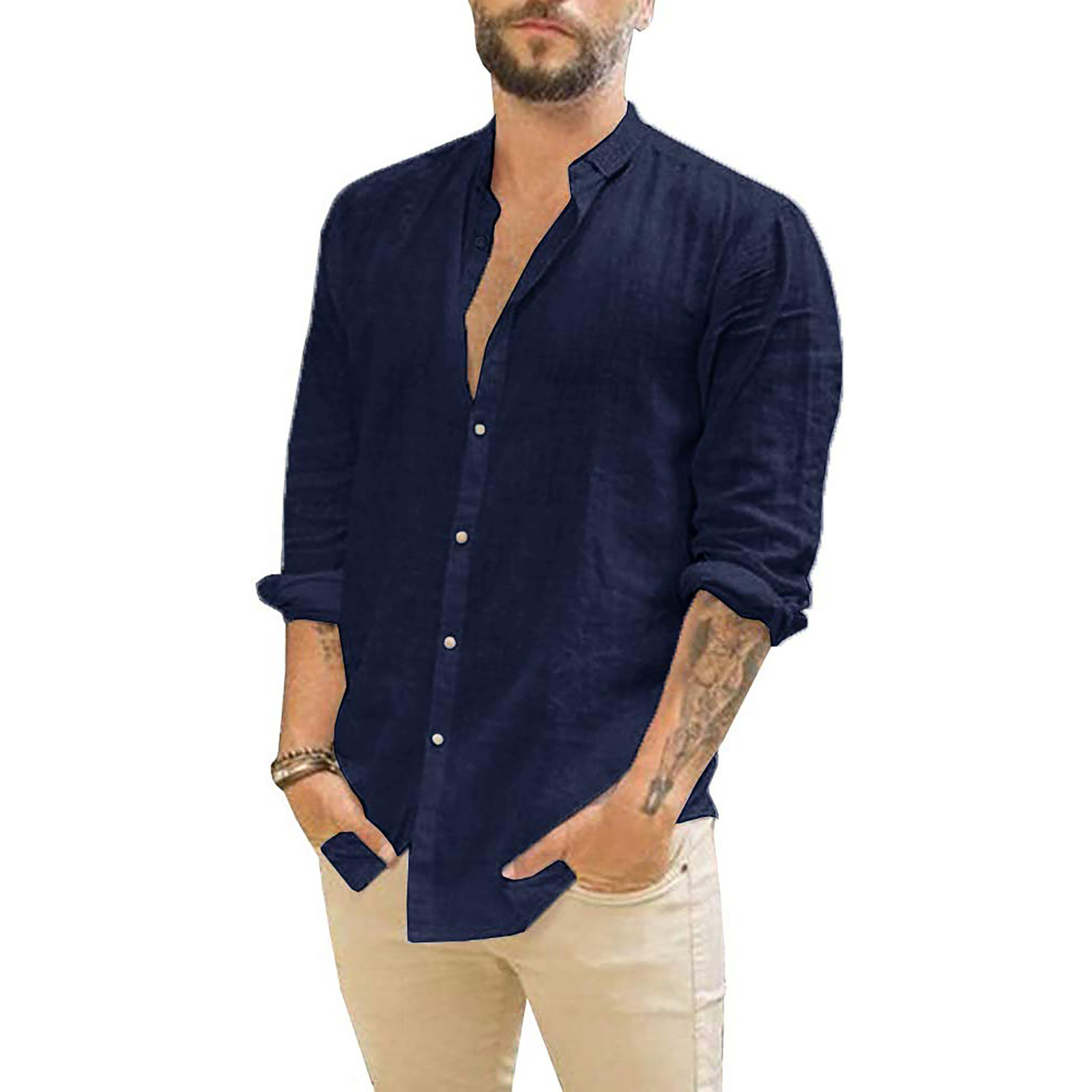 Casual long-sleeve men's shirt - Image 25