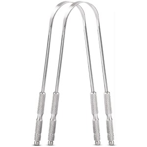 Metal tongue scraper - 2pack