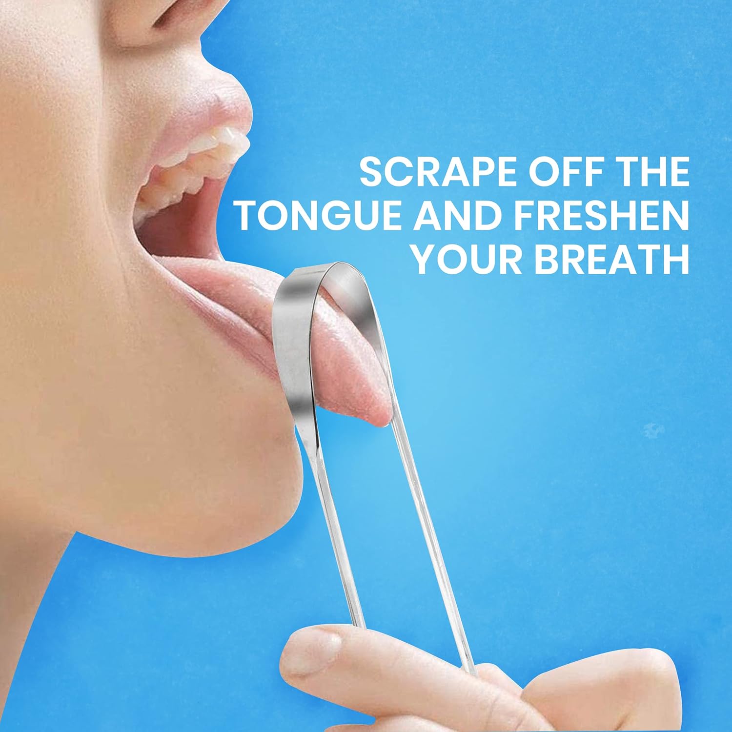 Metal tongue scraper - 2pack - Image 4