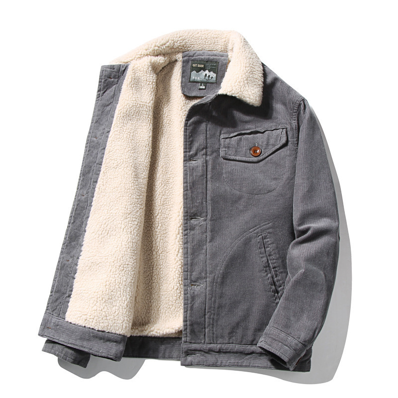 Warm corduroy men's outdoor jacket - Image 4