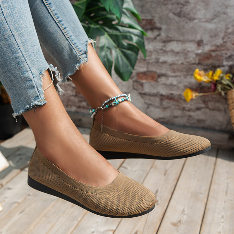 Women's casual knit ballet shoes - Image 16