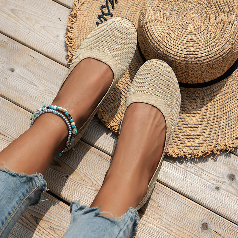 Women's casual knit ballet shoes - Image 13