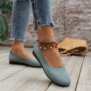 Women's casual knit ballet shoes