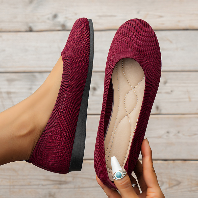 Women's casual knit ballet shoes - Image 19