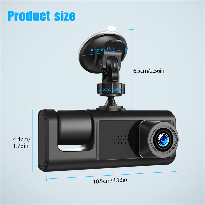 3 lens HD 1080P Wi-Fi 12V dash camera - Image 14