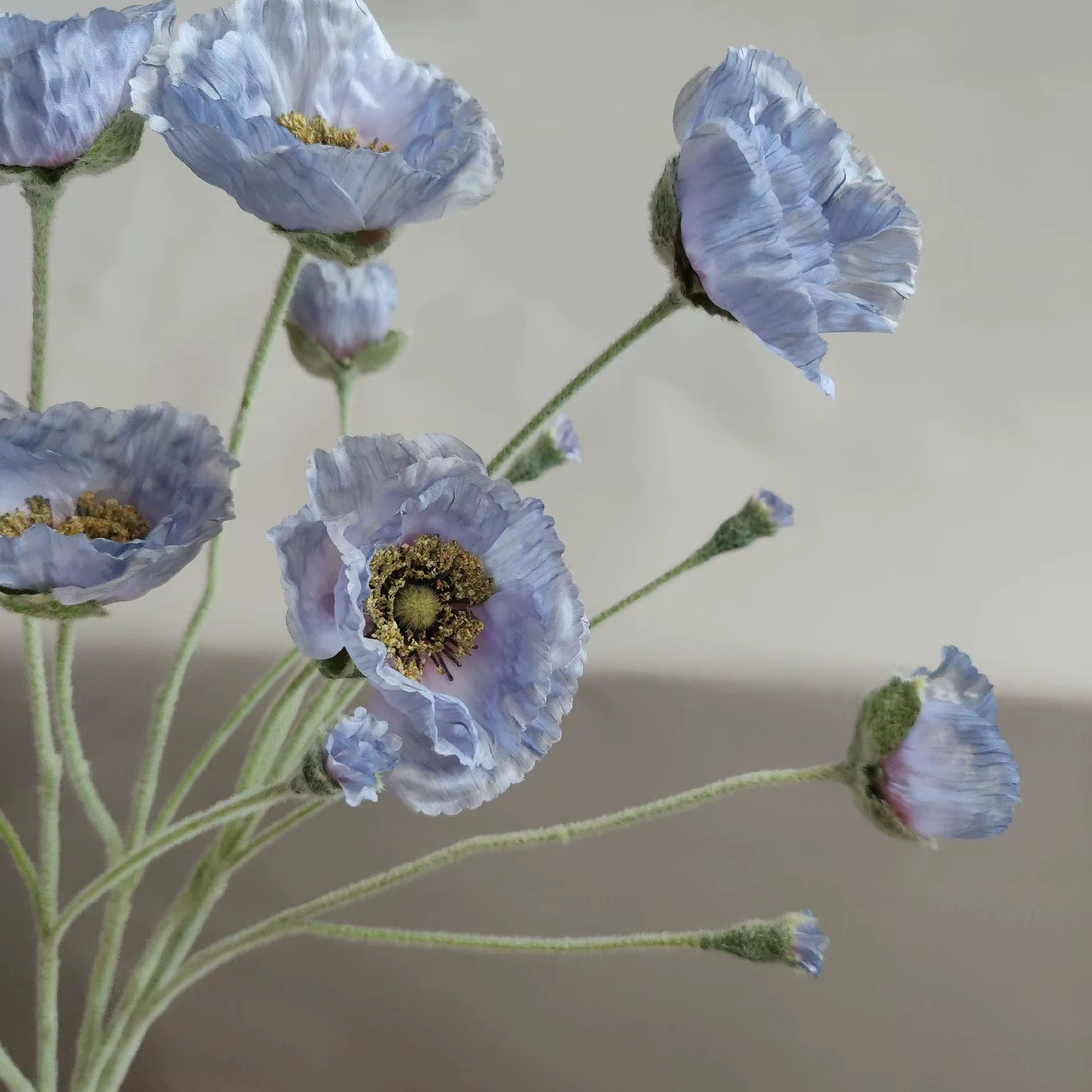 5 head artificial Poppy flower - Image 24