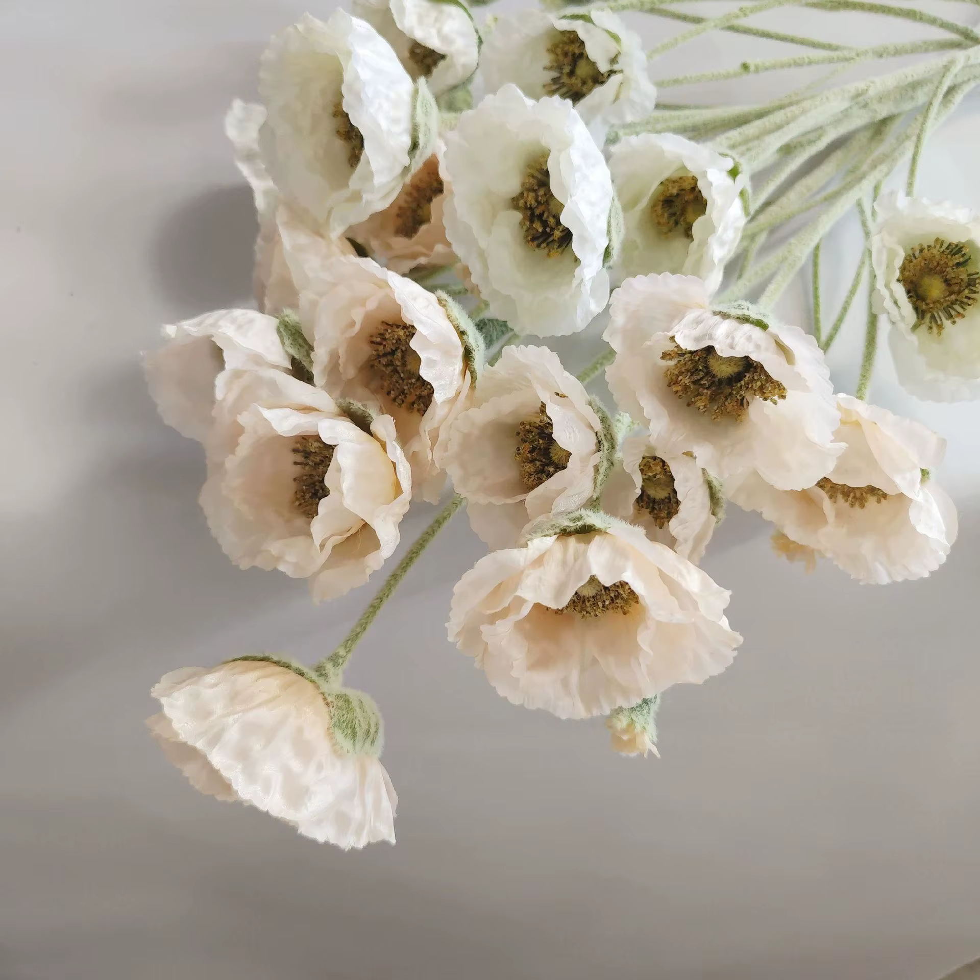5 head artificial Poppy flower - Image 32