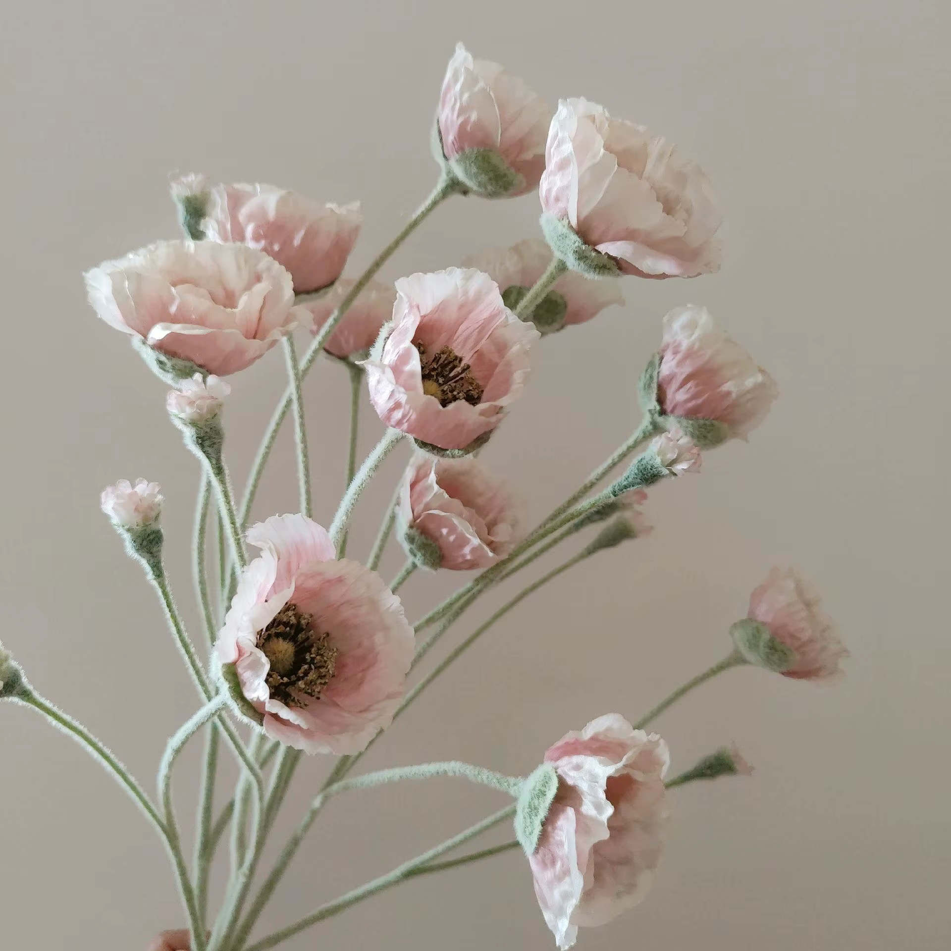 5 head artificial Poppy flower - Image 16