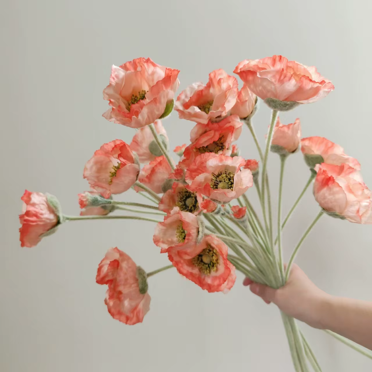 5 head artificial Poppy flower - Image 18
