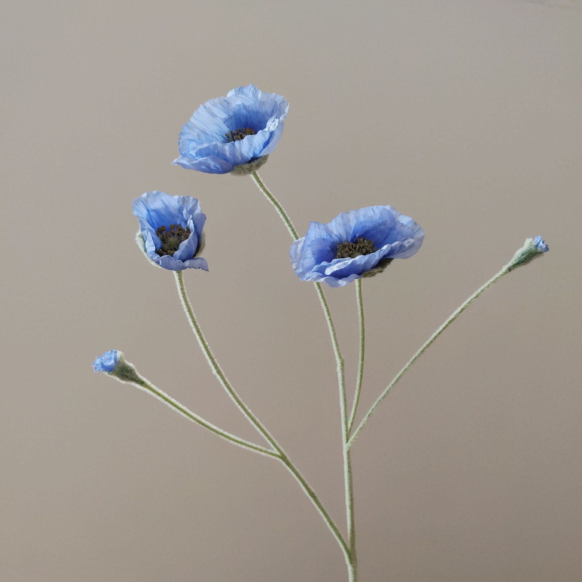5 head artificial Poppy flower - Image 33