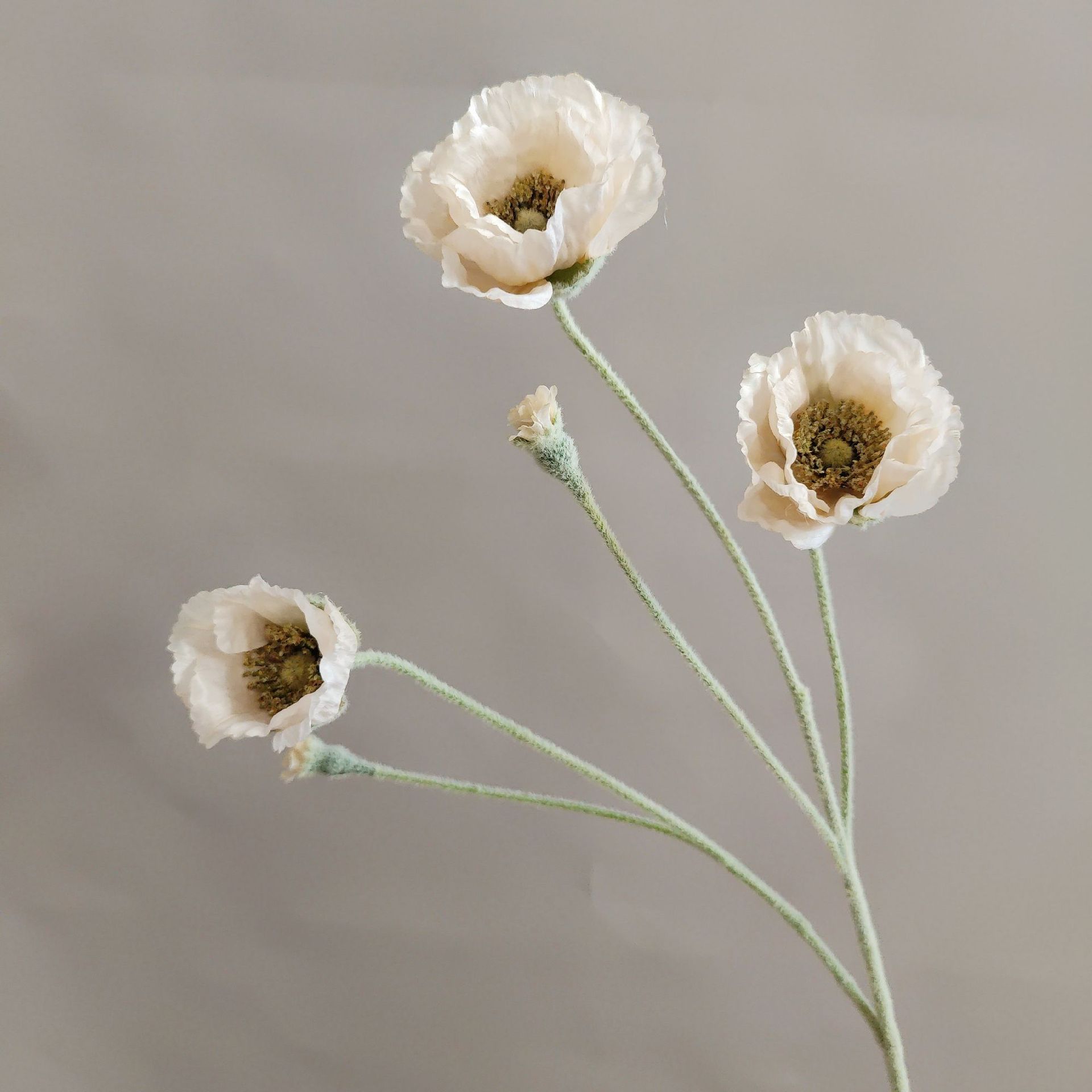 5 head artificial Poppy flower - Image 30