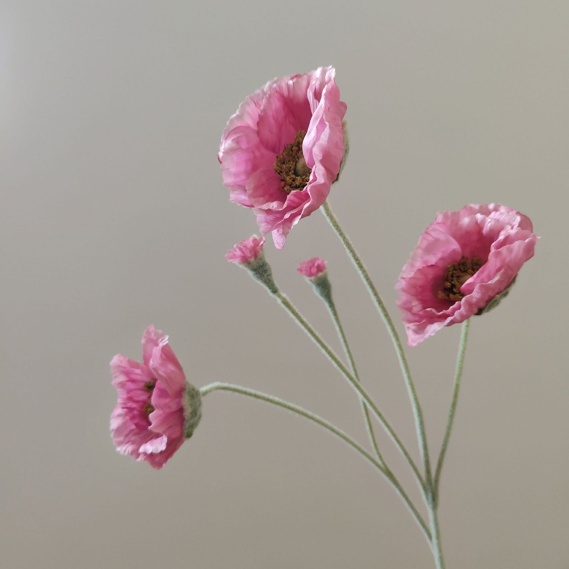 5 head artificial Poppy flower - Image 27