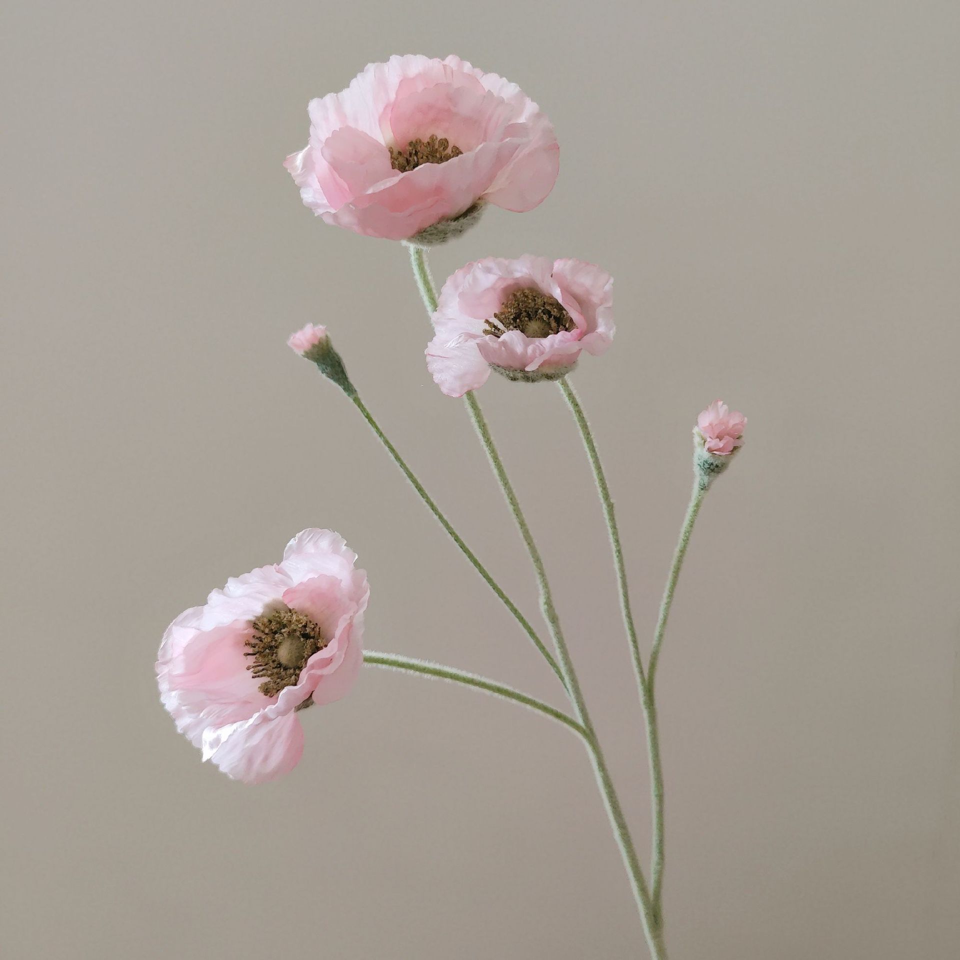 5 head artificial Poppy flower - Image 21