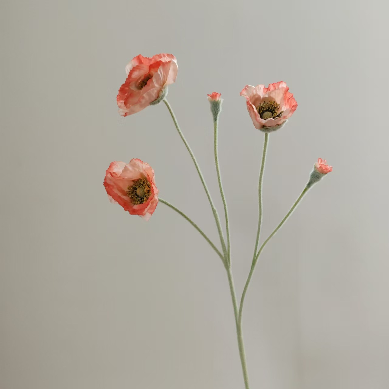 5 head artificial Poppy flower - Image 17