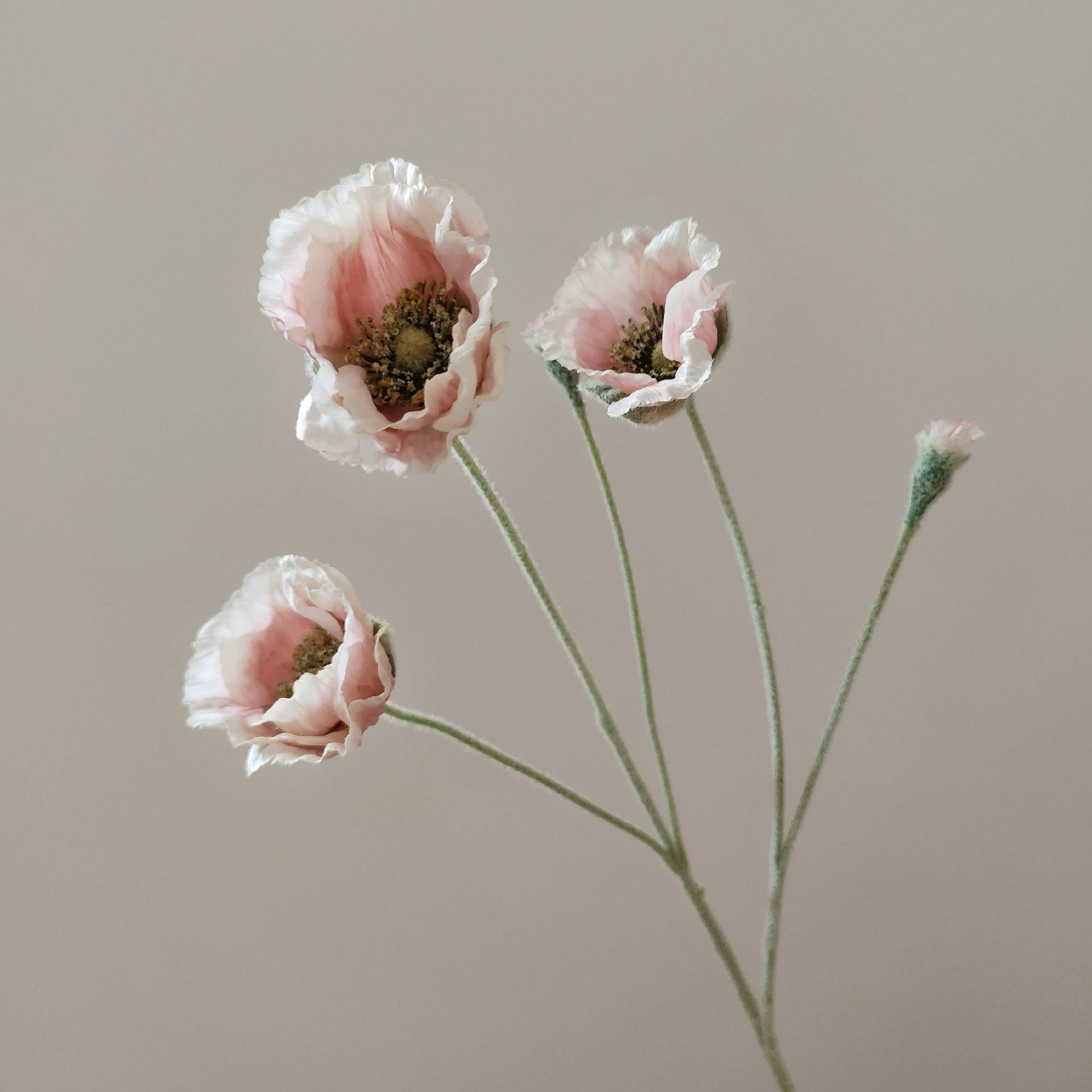 5 head artificial Poppy flower - Image 15