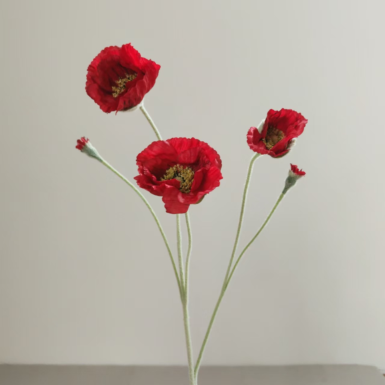 5 head artificial Poppy flower - Image 10