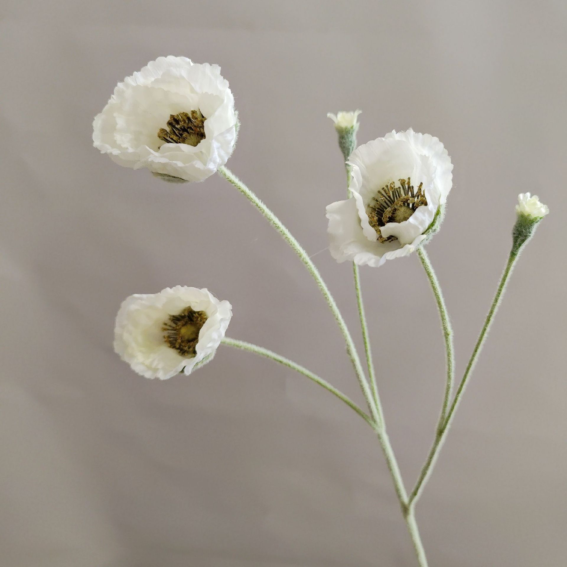 5 head artificial Poppy flower - Image 6