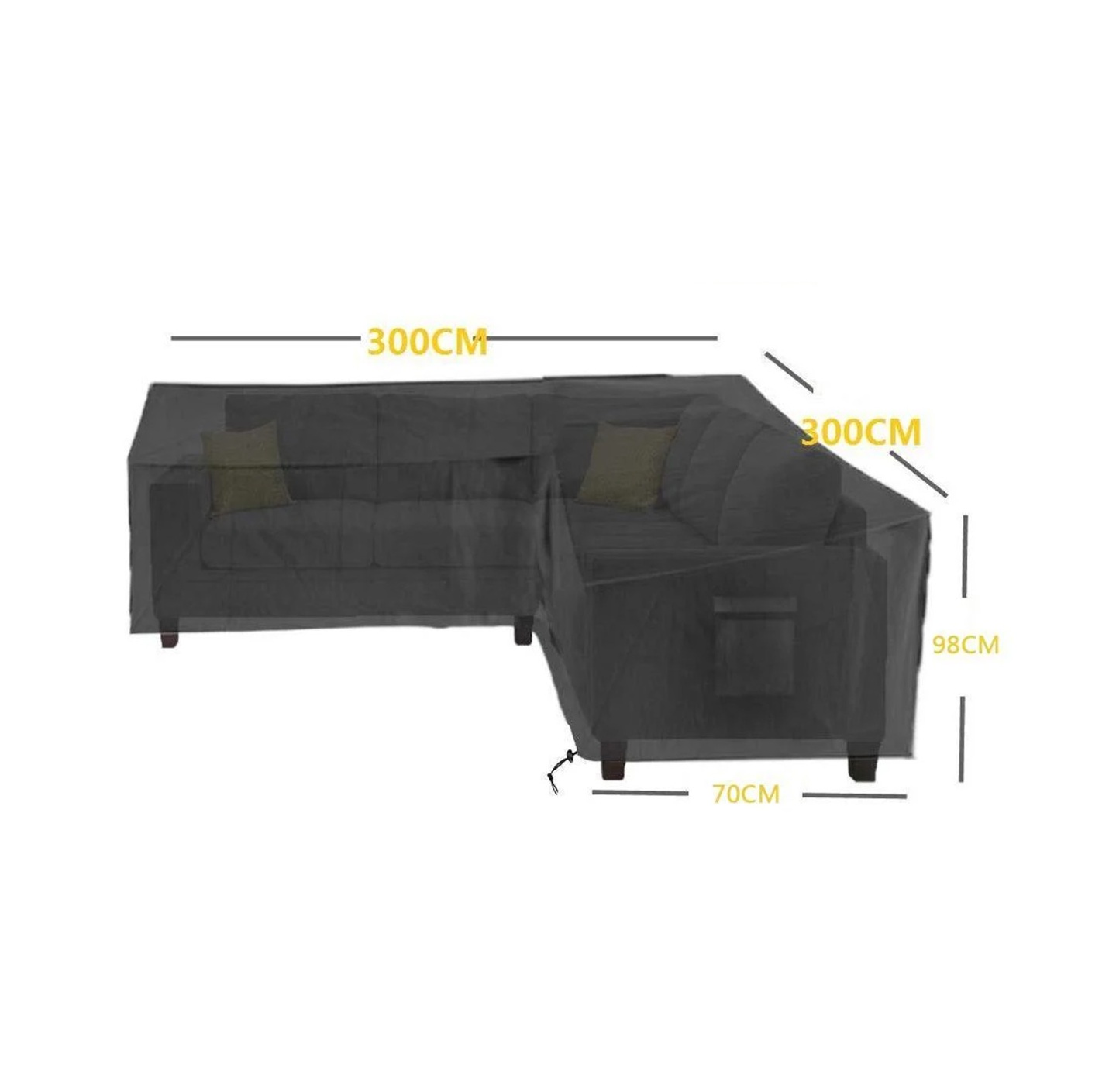 L-shaped protective outdoor furniture cover - Image 6