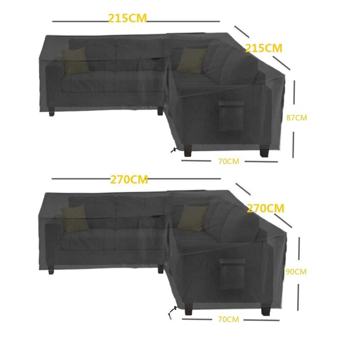 L-shaped protective outdoor furniture cover - Image 8