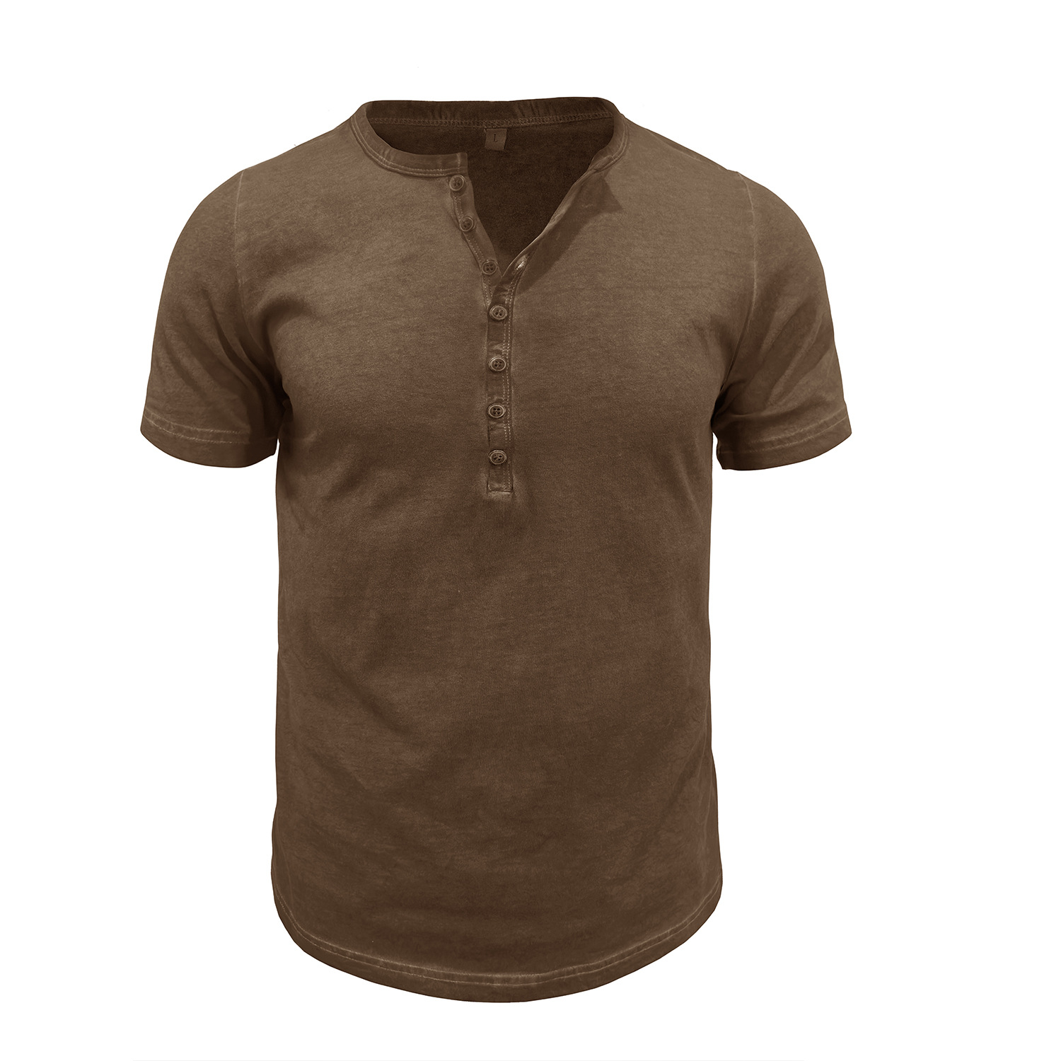 Men's cotton Henley t-shirt - Image 9
