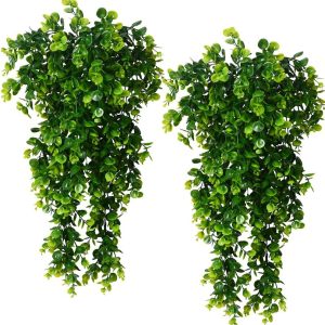 Artificial hanging green Eucalyptus plant