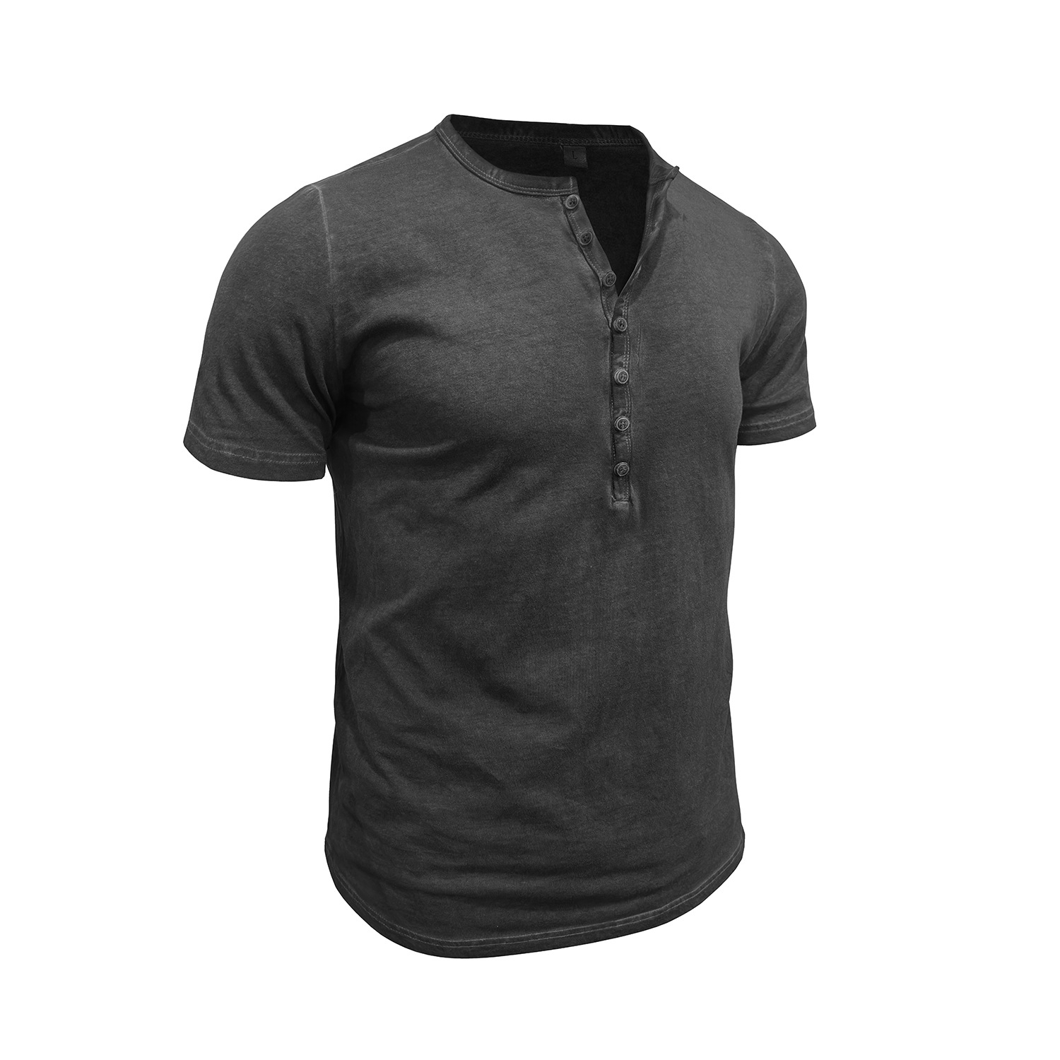 Men's cotton Henley t-shirt - Image 14