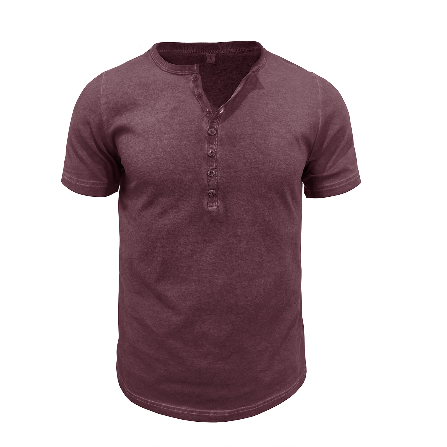 Men's cotton Henley t-shirt - Image 5