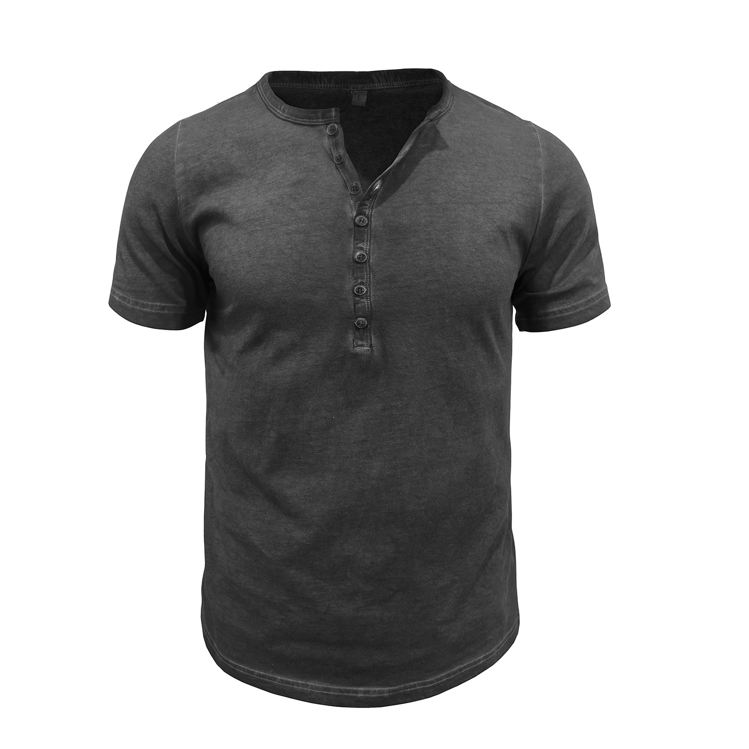 Men's cotton Henley t-shirt - Image 13