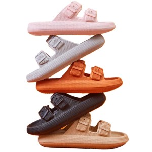 Double buckle non-slip EVA foam slippers