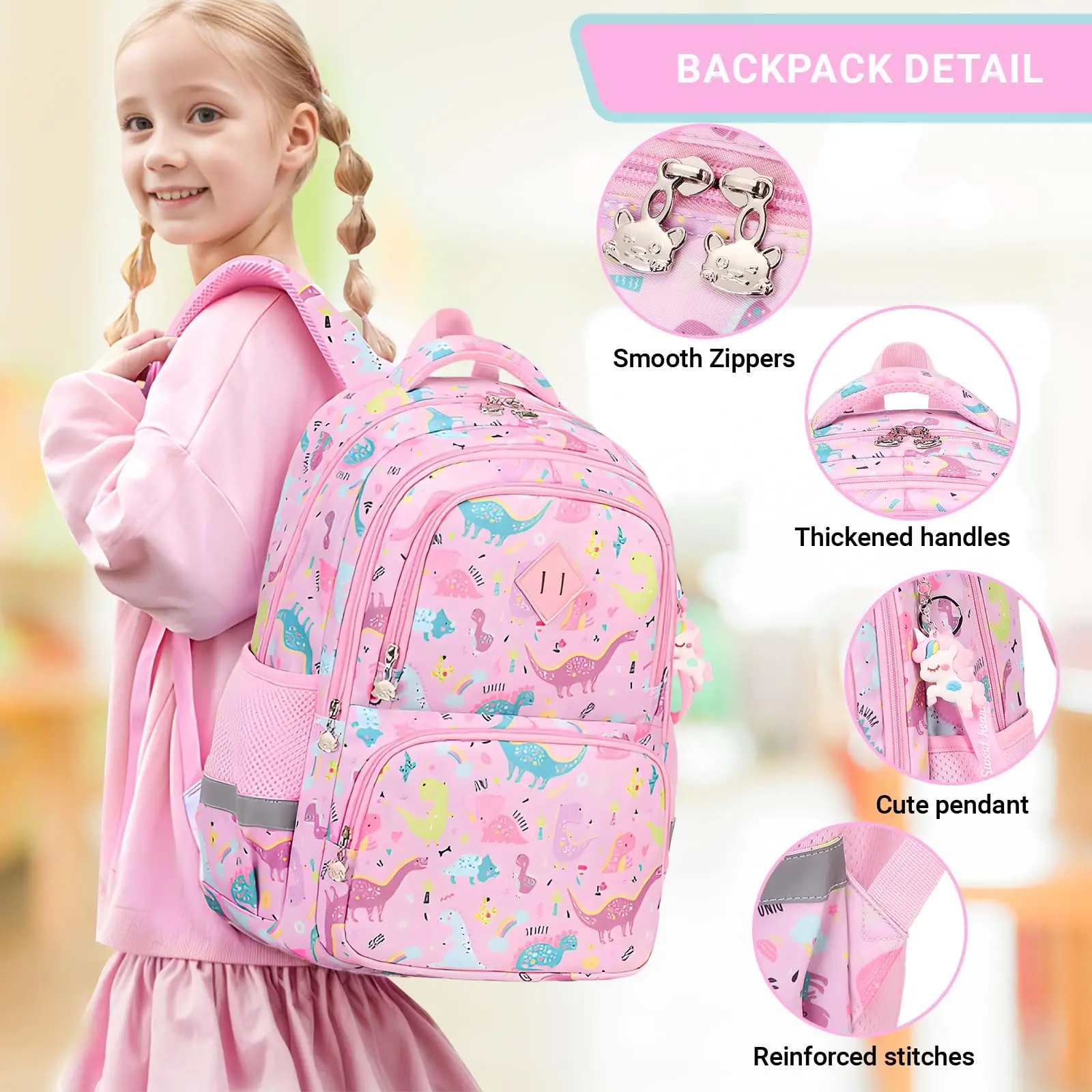 Color printed kid's school backpack - Image 3