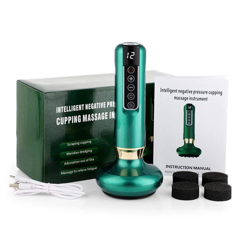 Gua sha massaging and cupping device