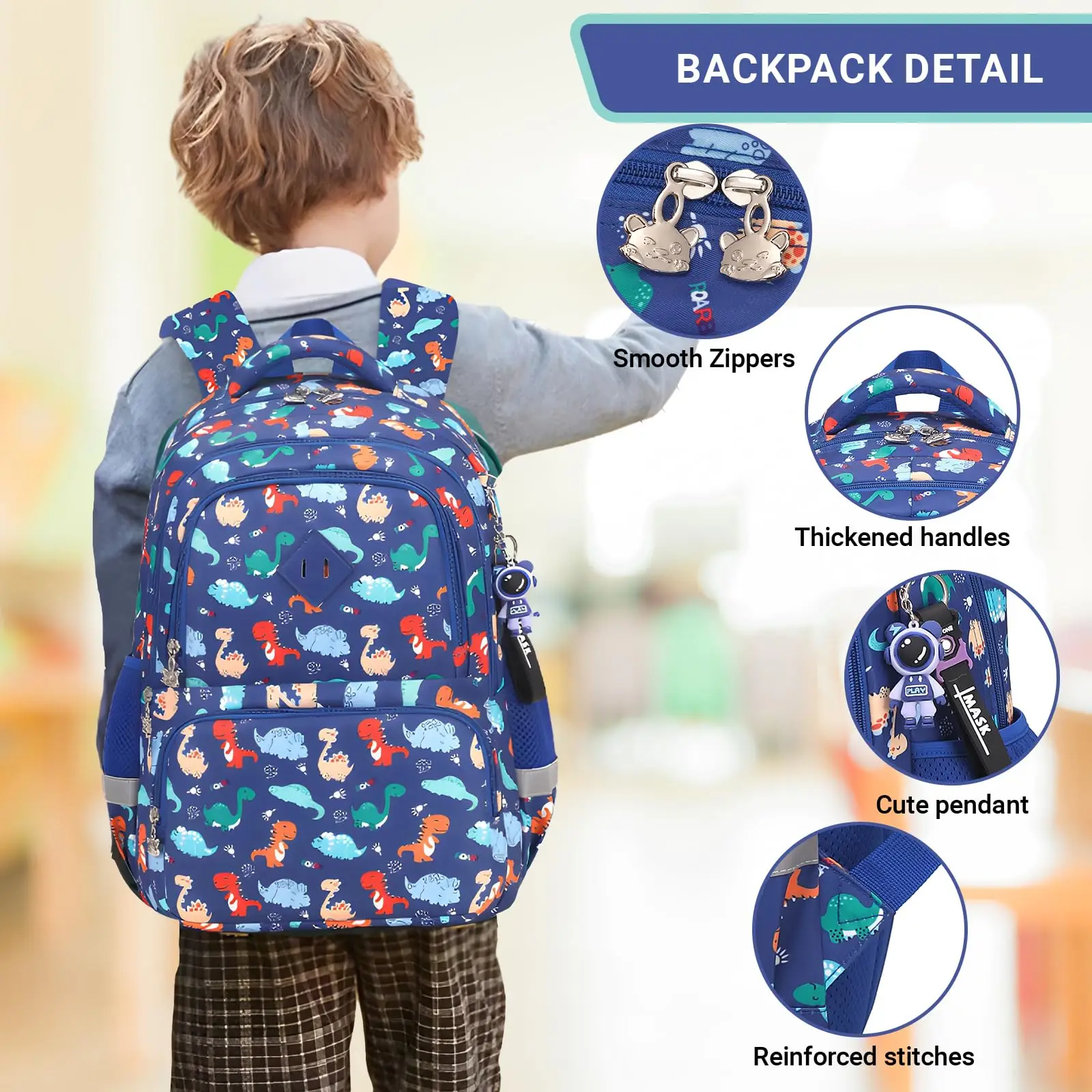 Color printed kid's school backpack - Image 14
