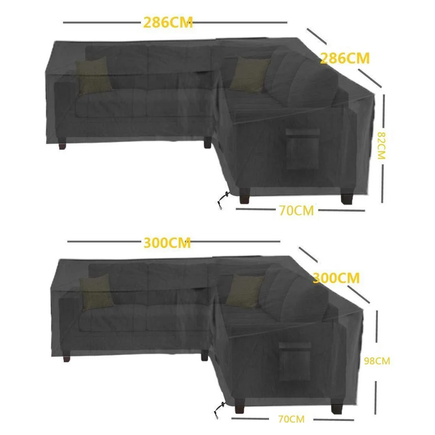 L-shaped protective outdoor furniture cover - Image 9