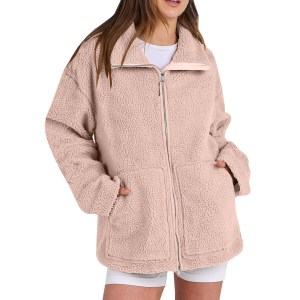 Polar fleece double zip women's jacket