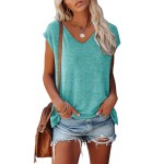 Cap sleeve women's casual summer top