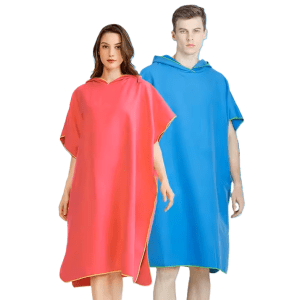 Quick-dry beach poncho towel with hood