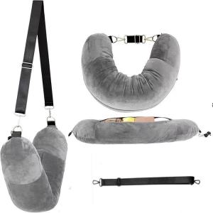 Fillable travel pillow bag