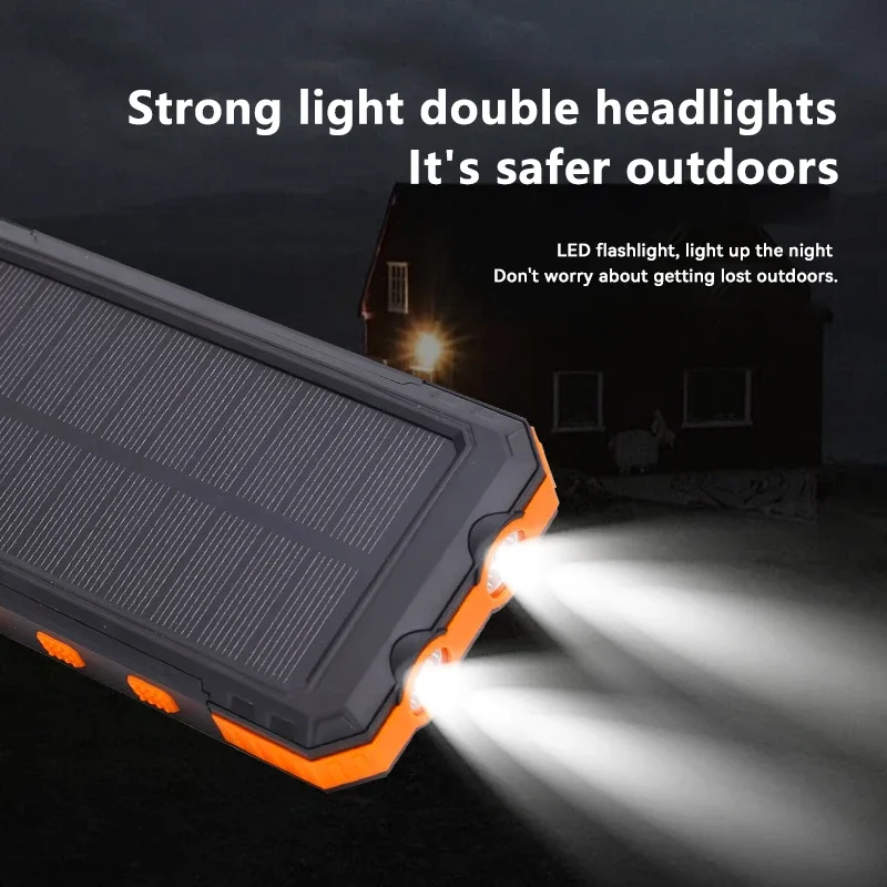 Portable solar power bank with flash light and compass - Image 8