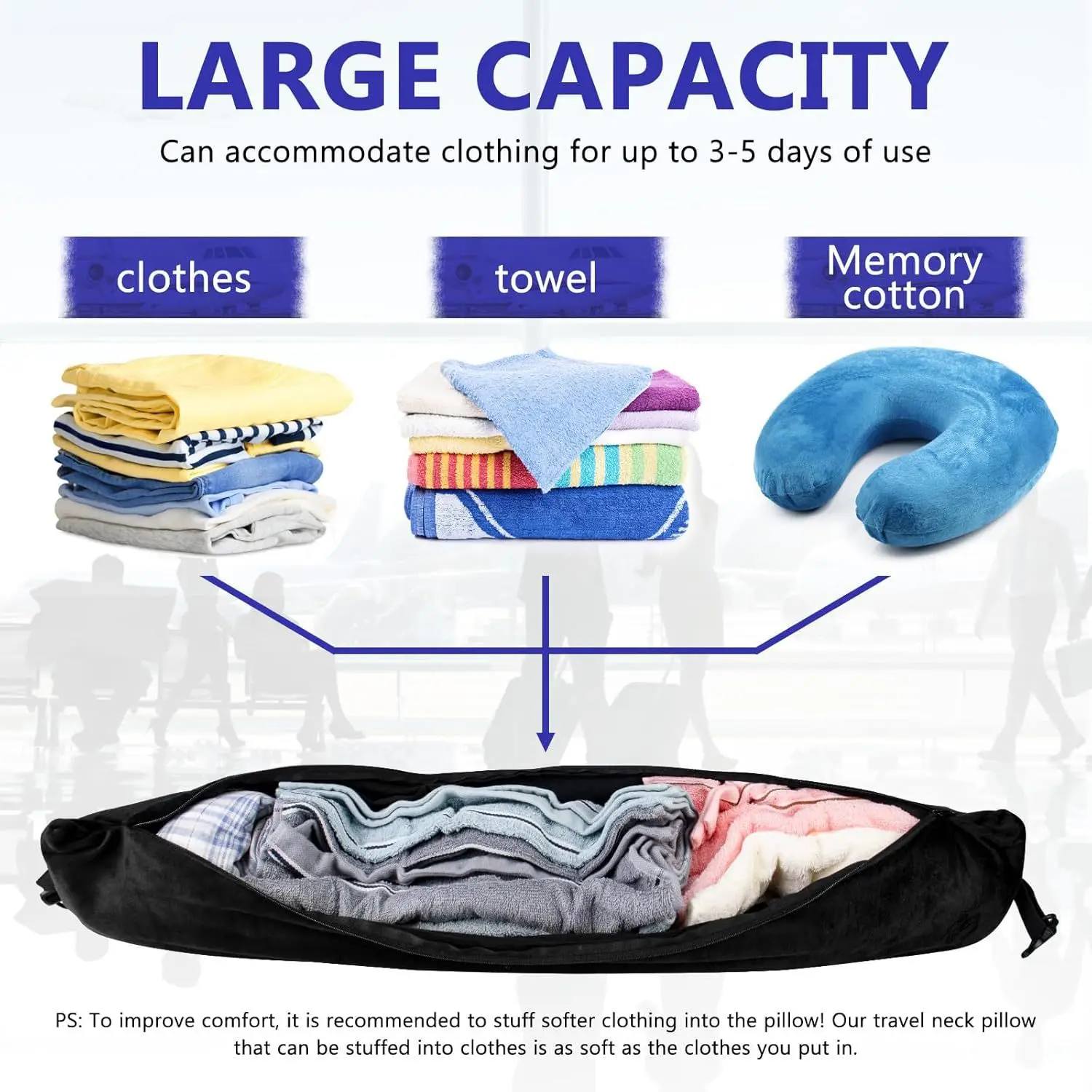 Fillable travel pillow bag - Image 10