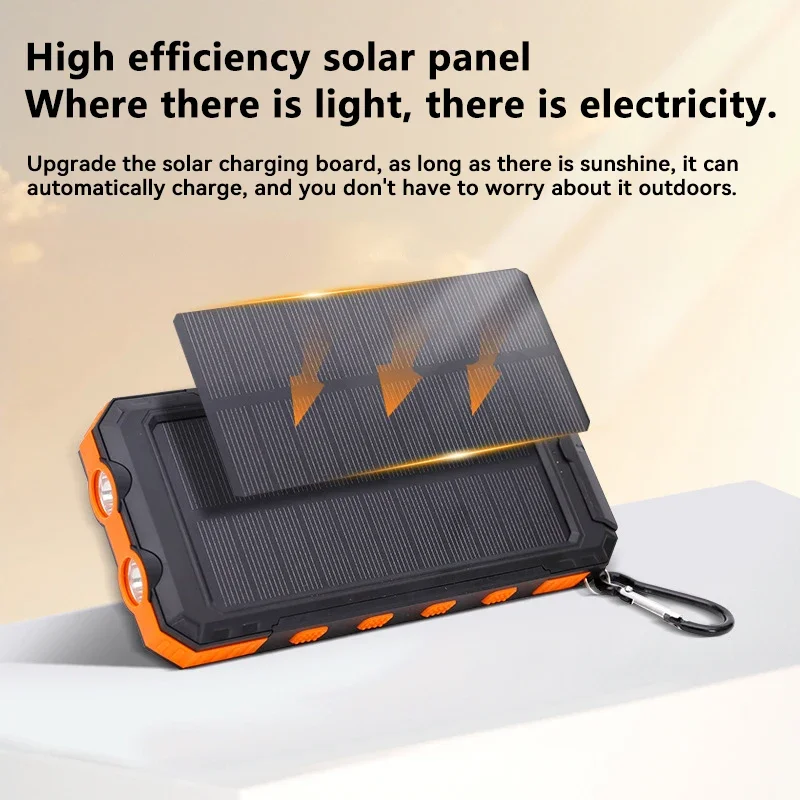 Portable solar power bank with flash light and compass - Image 11