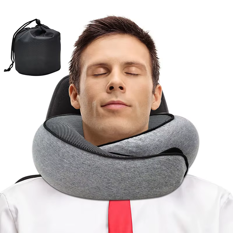 Adjustable travel neck pillow