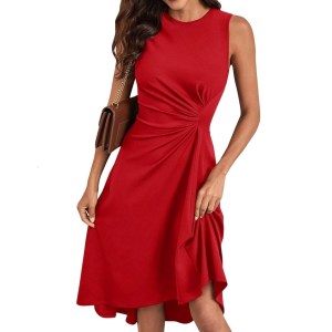 Elegant ruched midi dress