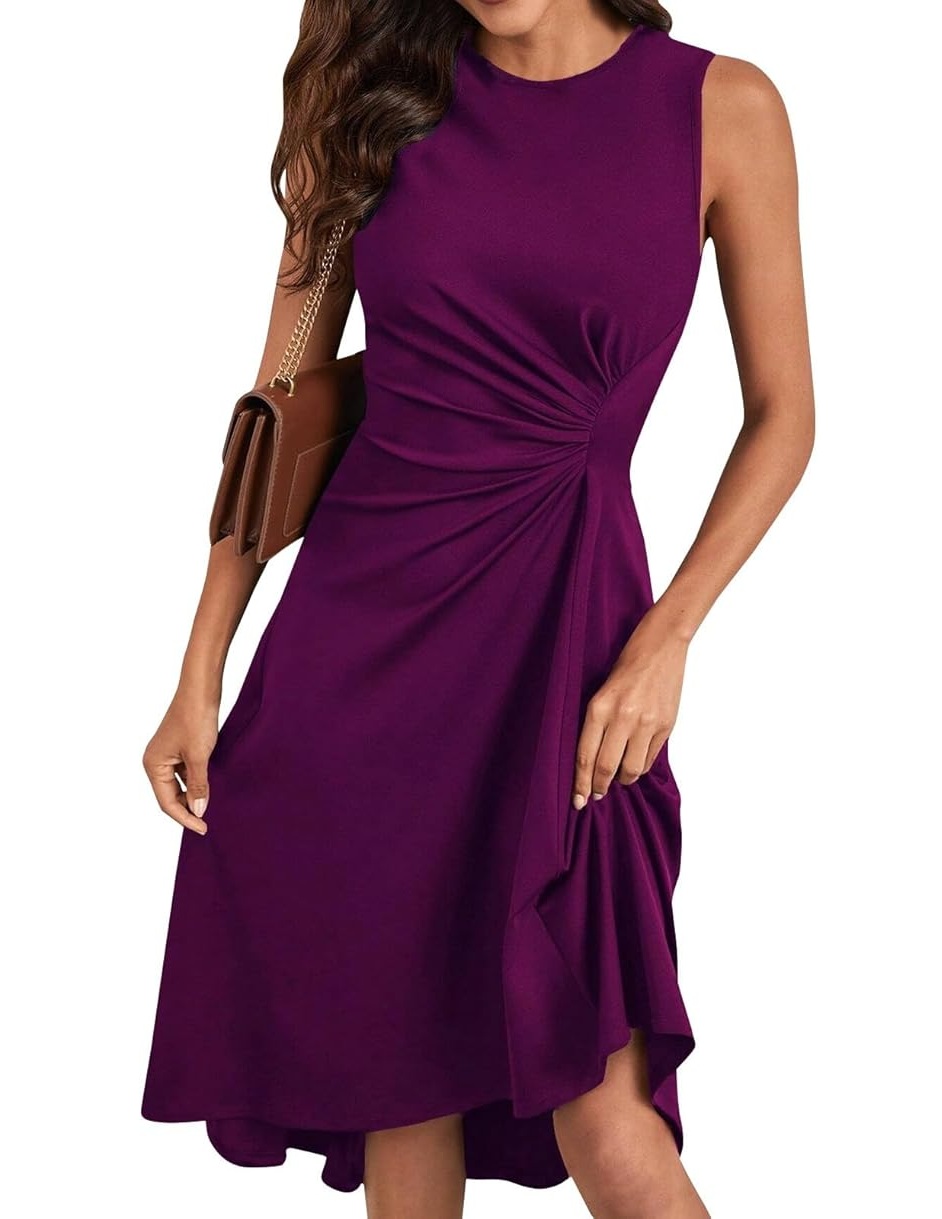Elegant ruched midi dress - Image 31