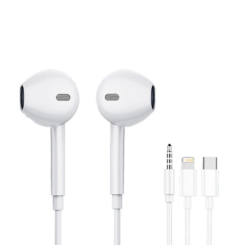 In-ear wired earphones with 3.5mm jack, USB type-C or Lightning connector - Image 2
