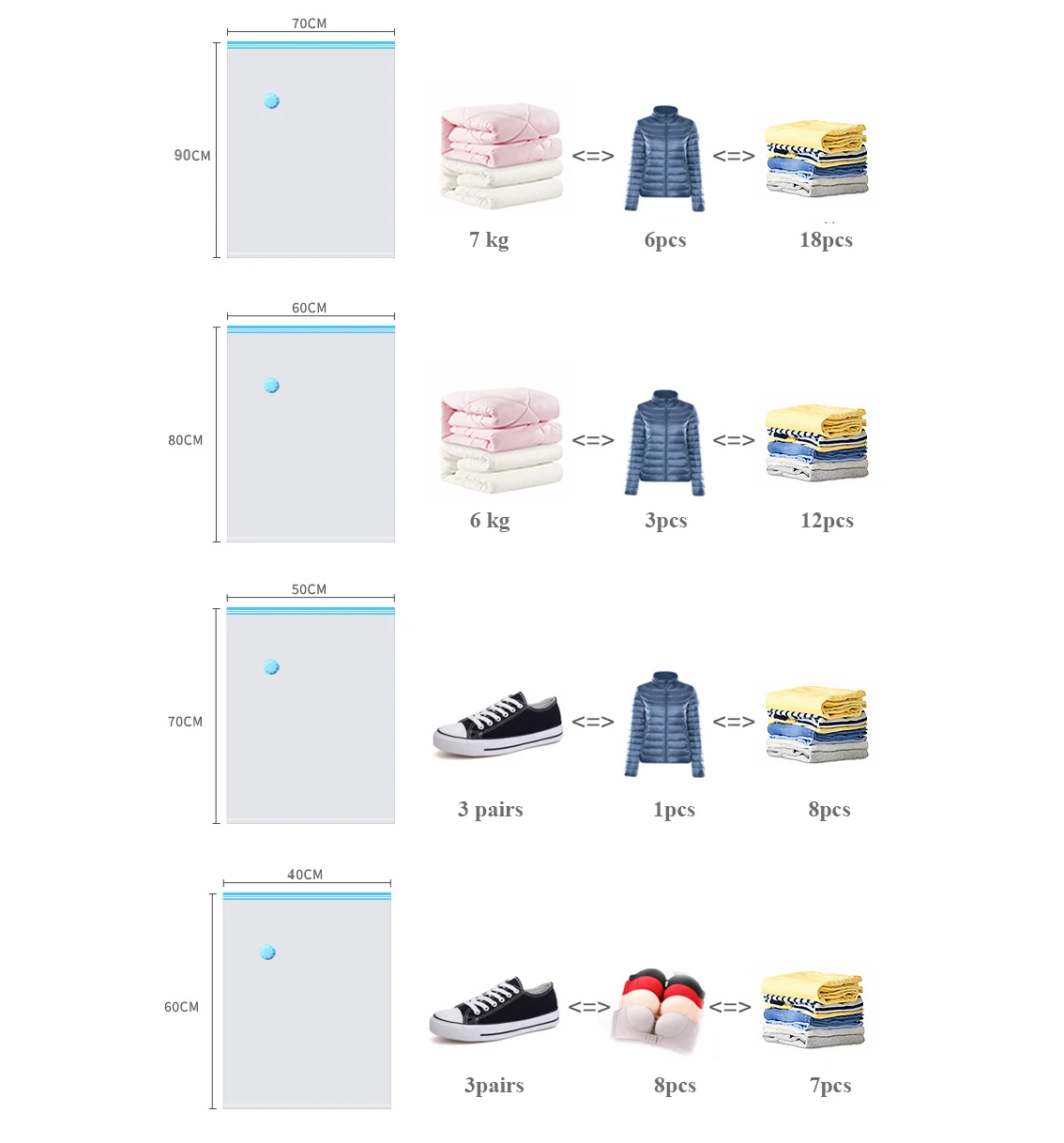 Transparent vacuum storage bags set - Image 16