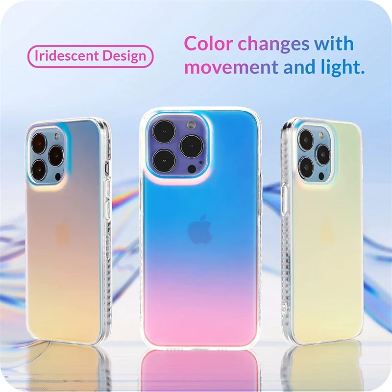 Clear iridescent phone cover case - Image 4