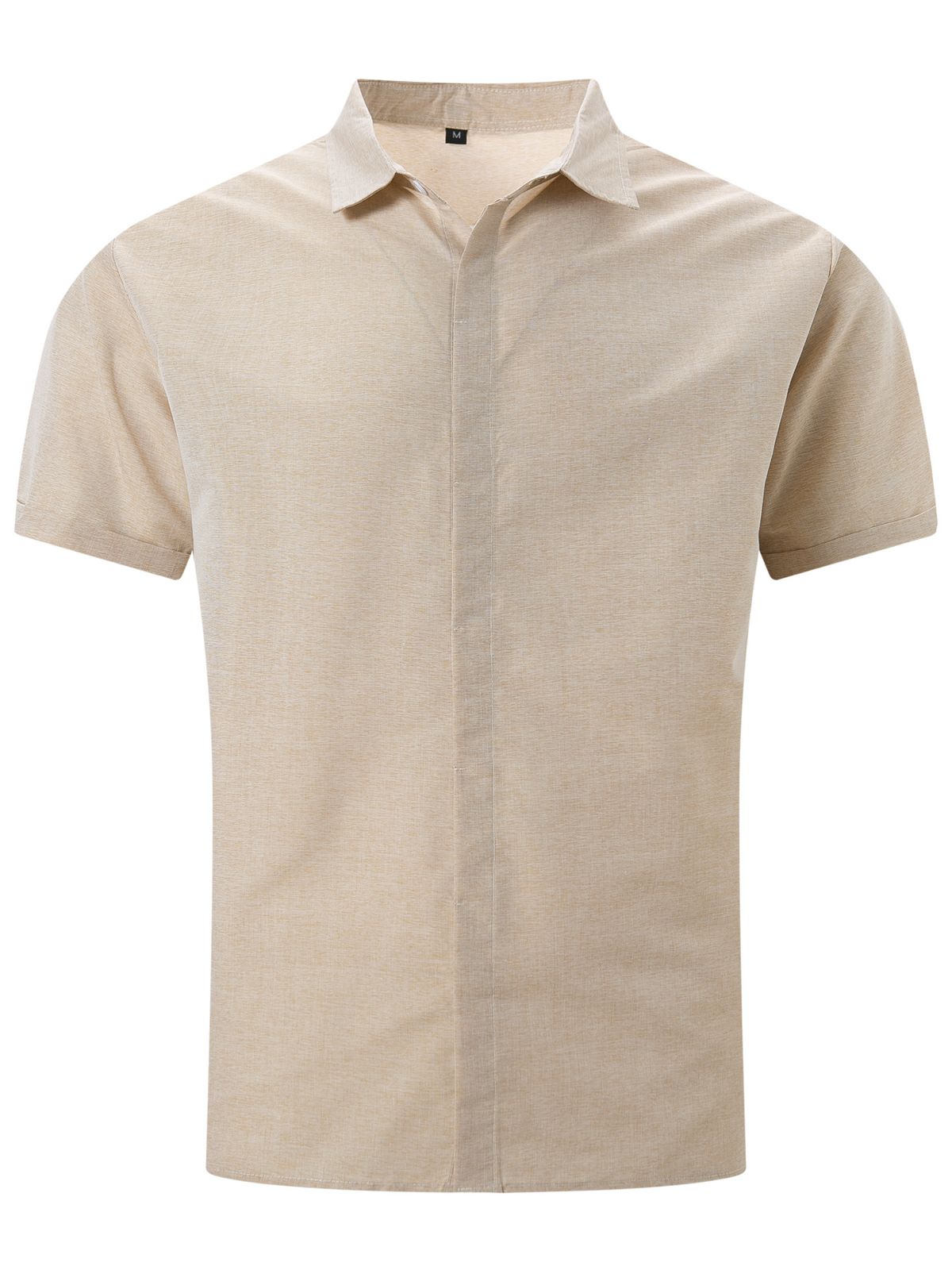 Casual short sleeve men's linen shirt - Image 16