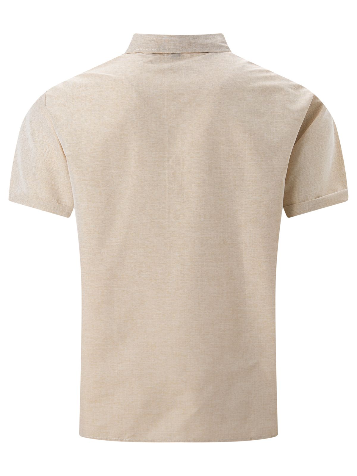Casual short sleeve men's linen shirt - Image 19
